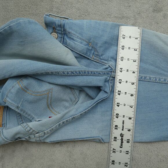 Levi's 524 Jeans Junior's Size 7 Blue Low-Rise Skinny Denim 31" Inseam Stretch - Picture 6 of 16